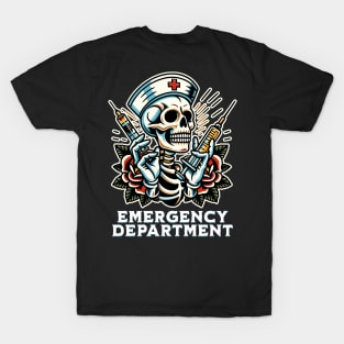 Skeleton Nurse - Untextured T-Shirt